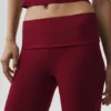 Legginsy Alo Softsculpt z podwiniętymi nogawkami i rozszerzanymi nogawkami – Summer Romance Red