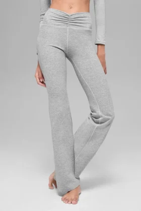 Legginsy Alosoft Intuition High-Waist z rozszerzanymi nogawkami – Athletic Heather Grey