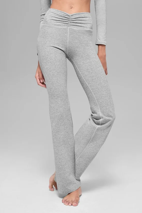 Legginsy Alosoft Intuition High-Waist z rozszerzanymi nogawkami – Athletic Heather Grey