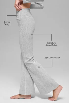 Legginsy Alosoft Intuition High-Waist z rozszerzanymi nogawkami – Athletic Heather Grey