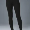 Legginsy „Be Mine” High-Waist z wzorem typu pointelle – czarne