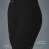 Legginsy „Be Mine” High-Waist z wzorem typu pointelle – czarne