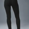 Legginsy „Be Mine” High-Waist z wzorem typu pointelle – czarne