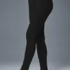 Legginsy „Be Mine” High-Waist z wzorem typu pointelle – czarne