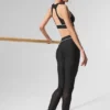 Legginsy „Darling Stirrup” z siateczką „Airlift” i wysokim stanem – czarne