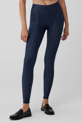Legginsy Euphoria z High-Waist – granatowe