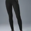 Legginsy „Heart Throb” z wysokim stanem i nadrukiem Airbrush – czarne/białe