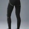 Legginsy „Heart Throb” z wysokim stanem i nadrukiem Airbrush – czarne/białe