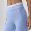 Legginsy High-Waist Airbrush 7/8 „Better Together” – jasnoniebieski „Provence”/
