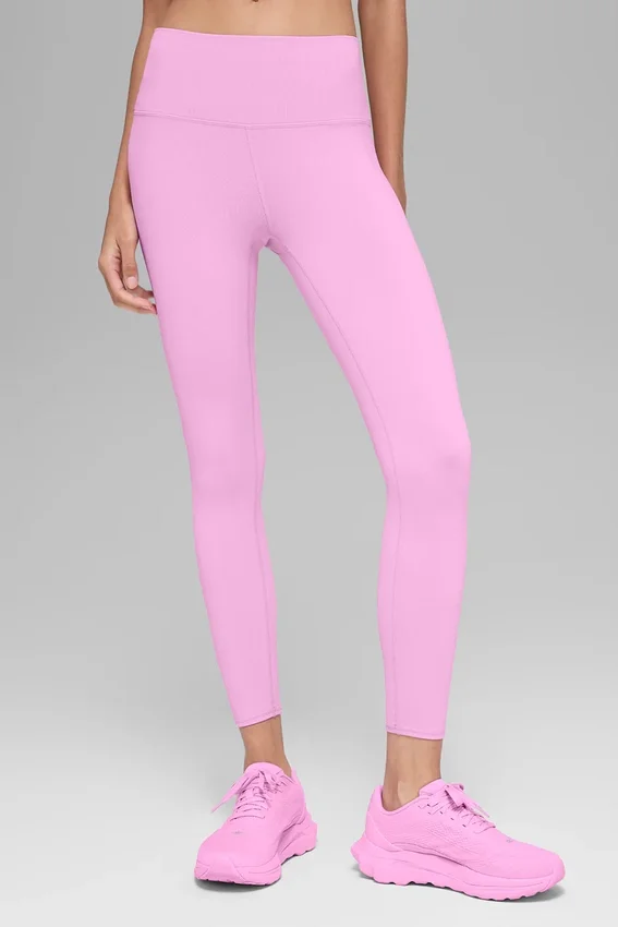 Legginsy High-Waist Airbrush 7/8 z efektem Airbrush – Candy Heart Pink