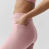 Legginsy High-Waist Airbrush Fast Track – Vintage Pink/White
