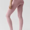 Legginsy High-Waist Airbrush Fast Track – Vintage Pink/White
