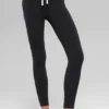 Legginsy High-Waist Airbrush z nogawkami 7/8 – Czarne/Białe