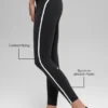 Legginsy High-Waist Airbrush z nogawkami 7/8 – Czarne/Białe