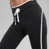 Legginsy High-Waist Airbrush z nogawkami 7/8 – Czarne/Białe
