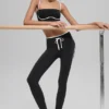 Legginsy High-Waist Airbrush z nogawkami 7/8 – Czarne/Białe