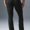 Legginsy High-Waist Airbrush z rozszerzanymi nogawkami – czarne
