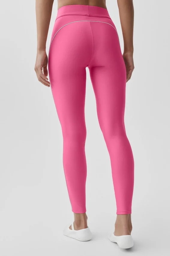 Legginsy High-Waist Airlift 7/8 do treningu szybkościowego – kolor Paradise Pink
