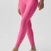 Legginsy High-Waist Airlift 7/8 do treningu szybkościowego – kolor Paradise Pink
