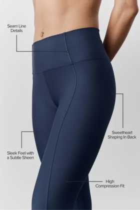 Legginsy High-Waist Airlift 7/8 Fine Line – granatowe