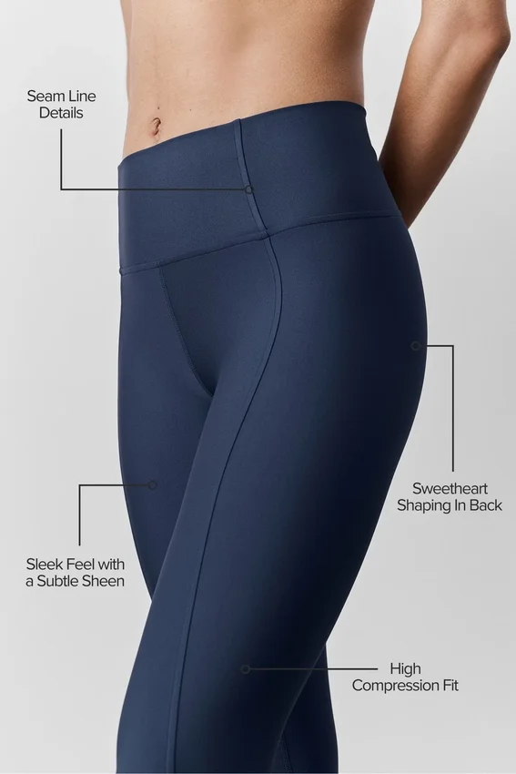 Legginsy High-Waist Airlift 7/8 Fine Line – granatowe