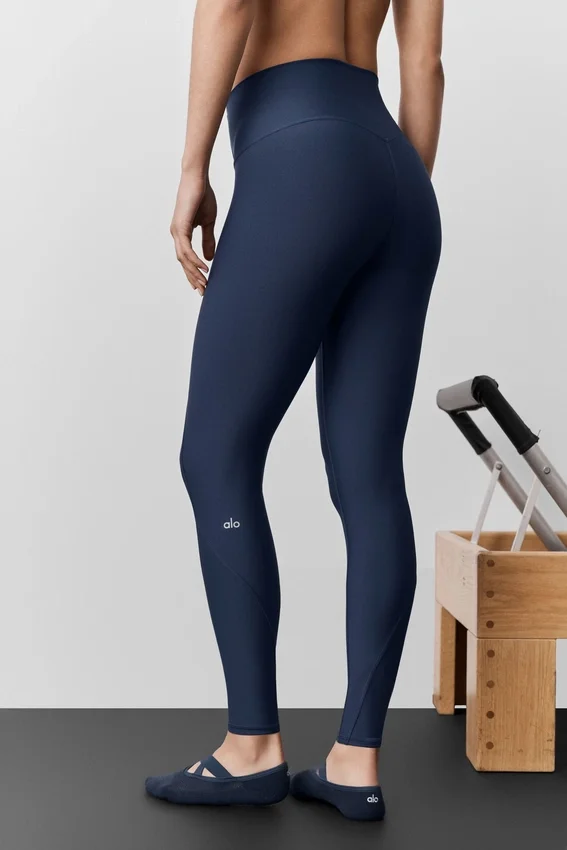 Legginsy High-Waist Airlift 7/8 Fine Line – granatowe