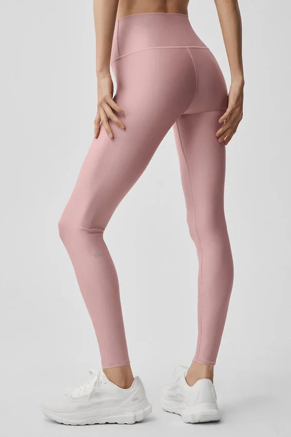 Legginsy High-Waist Airlift 7/8 – różowy w stylu vintage