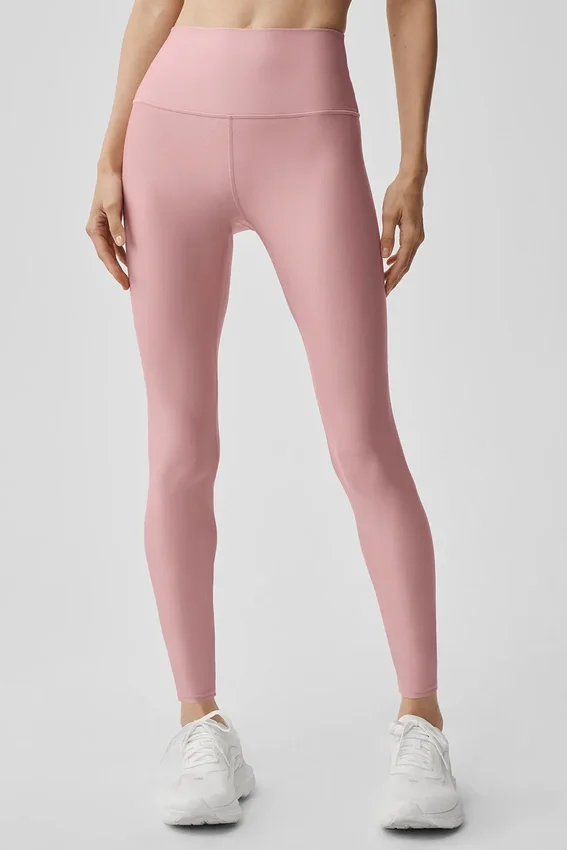 Legginsy High-Waist Airlift 7/8 – różowy w stylu vintage