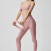 Legginsy High-Waist Airlift 7/8 – różowy w stylu vintage