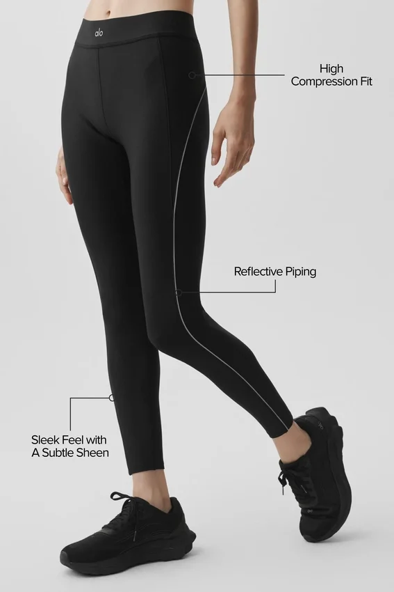 Legginsy High-Waist Airlift 7/8 Speedwork – czarne