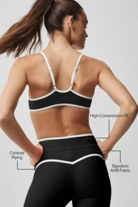 Legginsy High-Waist Airlift Charger 7/8 – czarne/białe