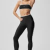 Legginsy High-Waist Airlift Charger 7/8 – czarne/białe