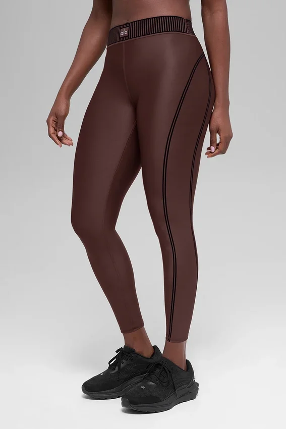 Legginsy High-Waist Airlift z długością 7/8 – Brownstone