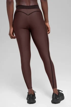 Legginsy High-Waist Airlift z długością 7/8 – Brownstone
