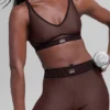 Legginsy High-Waist Airlift z długością 7/8 – Brownstone
