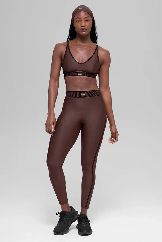Legginsy High-Waist Airlift z długością 7/8 – Brownstone