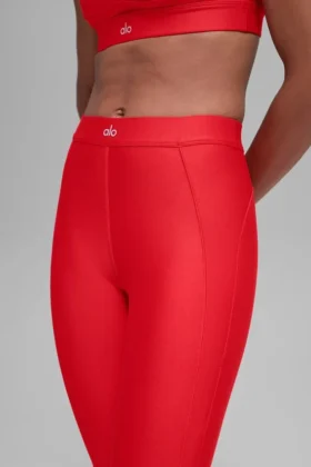 Legginsy High-Waist Airlift z długością 7/8 – Ignite – jaskrawoczerwone