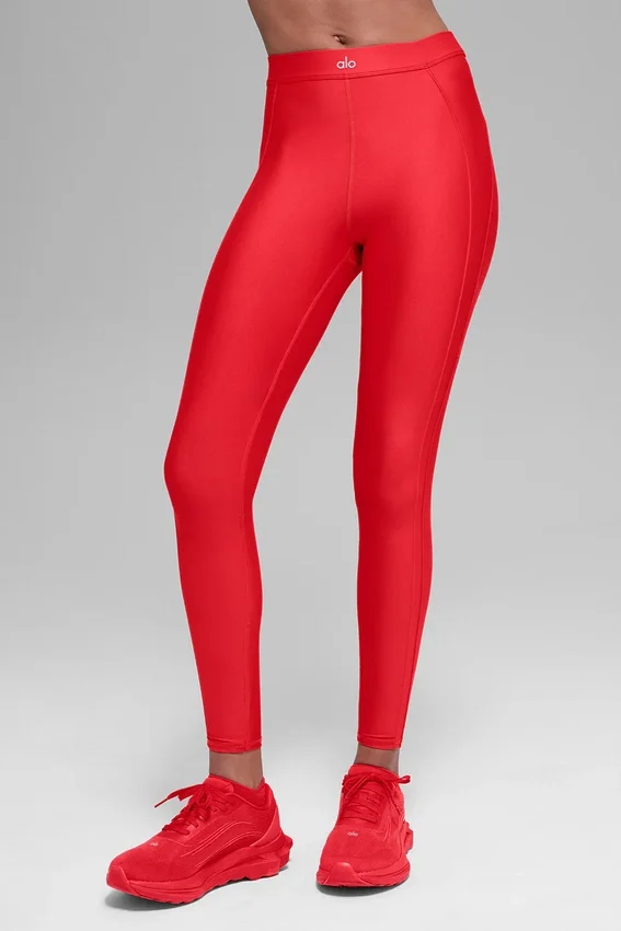 Legginsy High-Waist Airlift z długością 7/8 – Ignite – jaskrawoczerwone