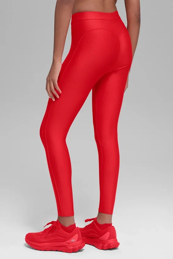 Legginsy High-Waist Airlift z długością 7/8 – Ignite – jaskrawoczerwone