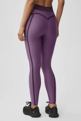 Legginsy High-Waist Airlift z długością 7/8 z linii Line Up – Plum Kiss