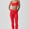 Legginsy High-Waist Airlift z efektem wyrównania sylwetki – jaskrawoczerwone/białe