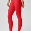 Legginsy High-Waist Airlift z efektem wyrównania sylwetki – jaskrawoczerwone/białe