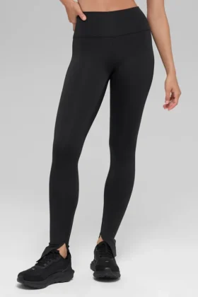 Legginsy High-Waist Airlift z wydłużonymi nogawkami – czarne