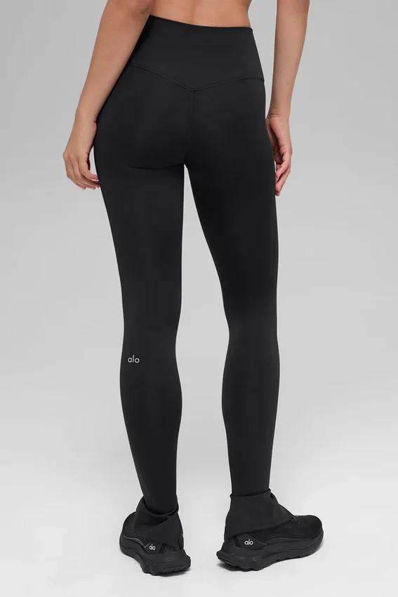 Legginsy High-Waist Airlift z wydłużonymi nogawkami – czarne