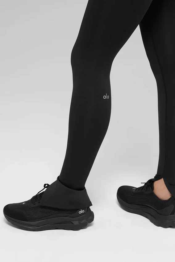 Legginsy High-Waist Airlift z wydłużonymi nogawkami – czarne