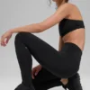 Legginsy High-Waist Airlift z wydłużonymi nogawkami – czarne