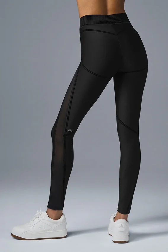 Legginsy High-Waist z linii Airlift Mesh – czarne