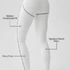 Legginsy High-Waist z nadrukiem „Heart Throb” wykonane techniką Airbrush – białe/czarne