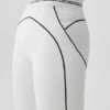 Legginsy High-Waist z nadrukiem „Heart Throb” wykonane techniką Airbrush – białe/czarne