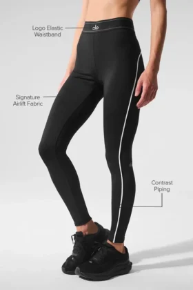Legginsy „Suit Up” High-Waist marki Airlift – czarne/białe